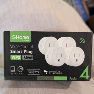 GHome Smart Voice Control Smart Plug WP3 4 Pack, NEW